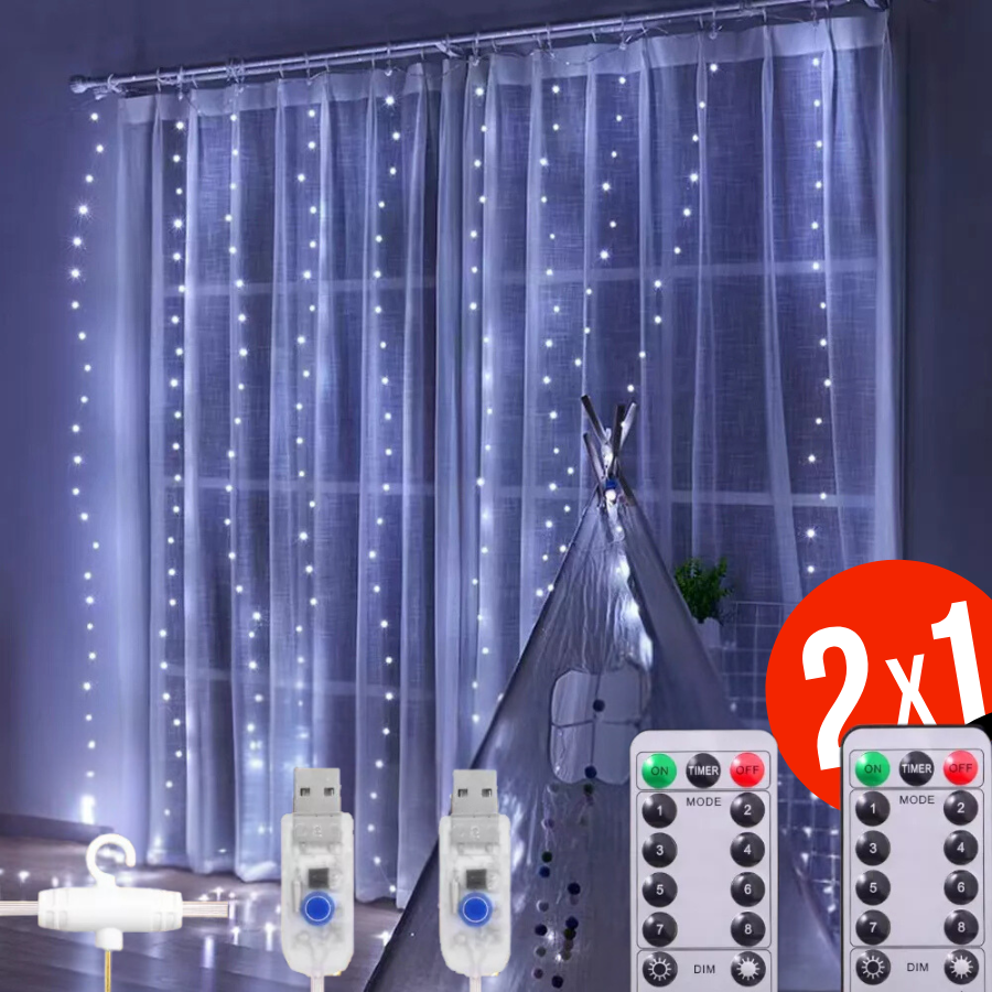 Luces Cortinas Mágicas de cascada